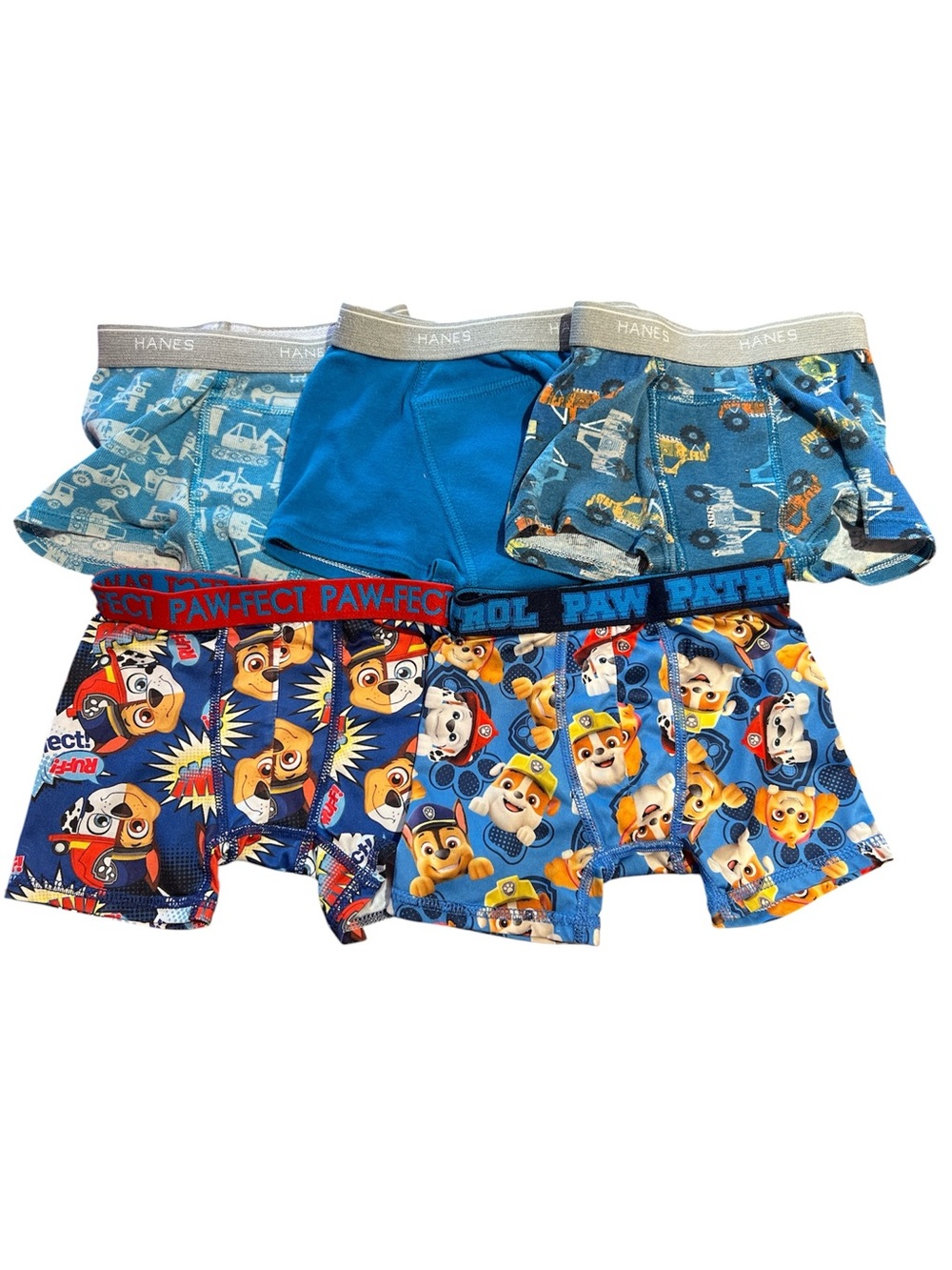 Hanes Boys Blue Paw Patrol & Vehicle Boxer Briefs Set